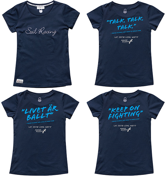 Unik t-shirt från Sail Racing som stöd till Mange Olssons Minnesfond.