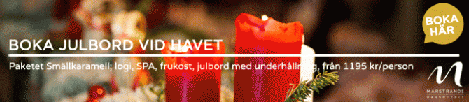 BOKA JULBORD VID HAVET. MARSTRANDS HAVSHOTELL.